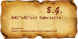 Bánóczi Gabriella névjegykártya